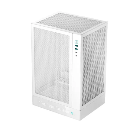 DeepCool CH170 Digital White Mini-ITX case with system display