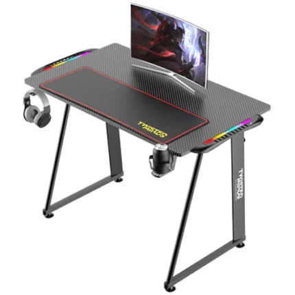 Twisted Minds A-Shaped RGB Gaming Desk – Carbon Fiber
