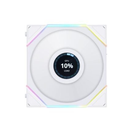 Lian Li LCD Case Fan Reverse Blade 120mm White for PCs