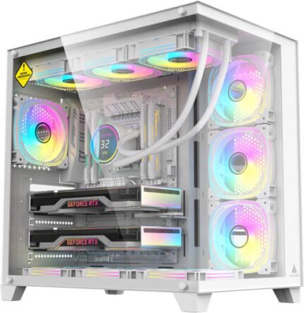 Mercury R425PRO Case – White RGB Mid-Tower Gaming Case