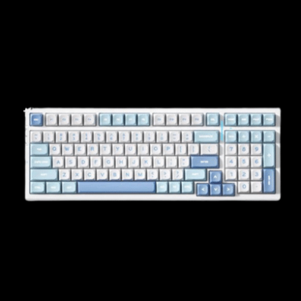 MChose G98S-2 Keyboard Blue Flame Orange Switch with RGB lighting