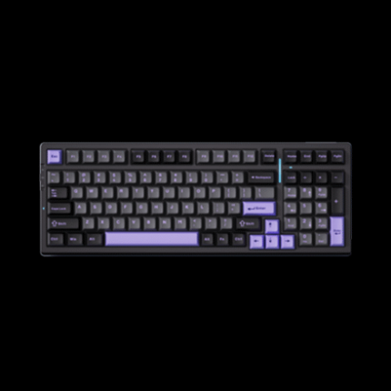 MChose G98S-3 Mechanical Gaming Keyboard with Purple Flame Orange Switches and RGB Backlight