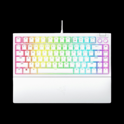 Razer BlackWidow 75% Mechanical Keyboard White with RGB lighting