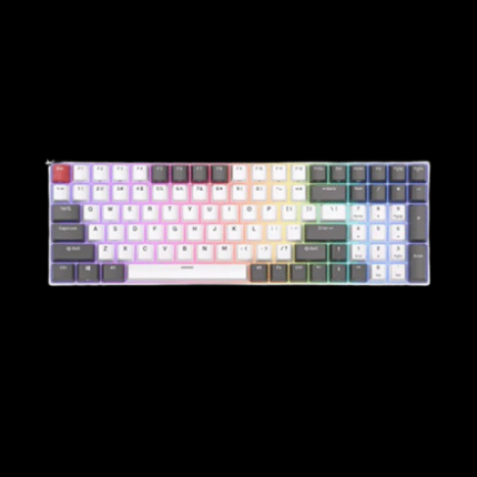 RK100 Tri Mode RGB Keyboard Hot-Swappable Grey Red GCC Gaming
