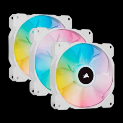 Corsair SP120 Elite White 120mm Case Fan Pack of 3 with PWM and High Airflow