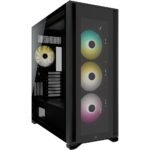 Corsair 7000X Black full-tower gaming case with tempered glass panels and high airflow support