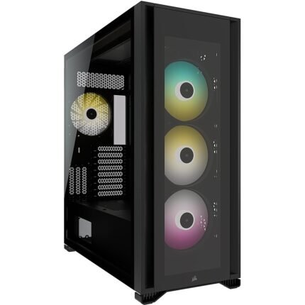 Corsair 7000X Black full-tower gaming case with tempered glass panels and high airflow support