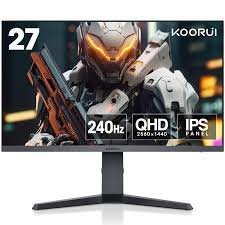 KOORUI 27E3QK 27-inch Gaming Monitor with WQHD 2560x1440, 240Hz, 1ms ELMB, HDR400, Adaptive Sync