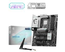 MSI B860 GAMING PLUS WIFI motherboard front view with DDR5 and Intel support