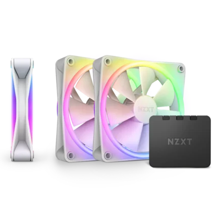 NZXT F120RGB Duo 120mm White Case Fans (Pack of 3)