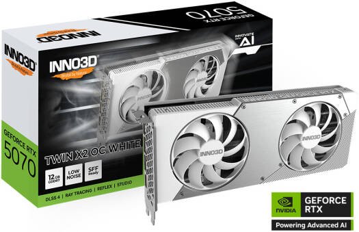 INNO3D RTX5070 WHITE TWIN X2 OC Gaming GPU