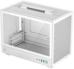 DeepCool CH160 White Mini-ITX case with mesh airflow panels