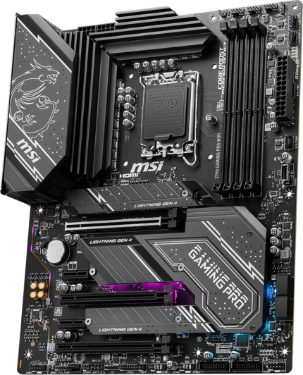 MSI PRO Z790-P WIFI DDR5 motherboard with WiFi 6E, DDR5 memory support, and high-performance features for gaming and professional PCs