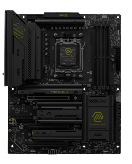MSI MAG X870 Tomahawk AM5 motherboard with DDR5 and WiFi 6E