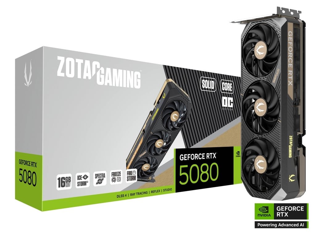 ZOTAC RTX 5080 SOLID CORE OC 16GB – Gaming GPU