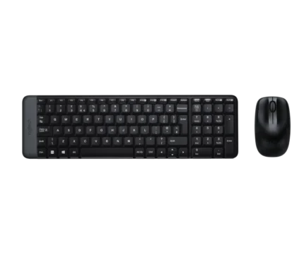Logitech MK220 Wireless Slim Keyboard and Mouse Bundle Arabic English Black
