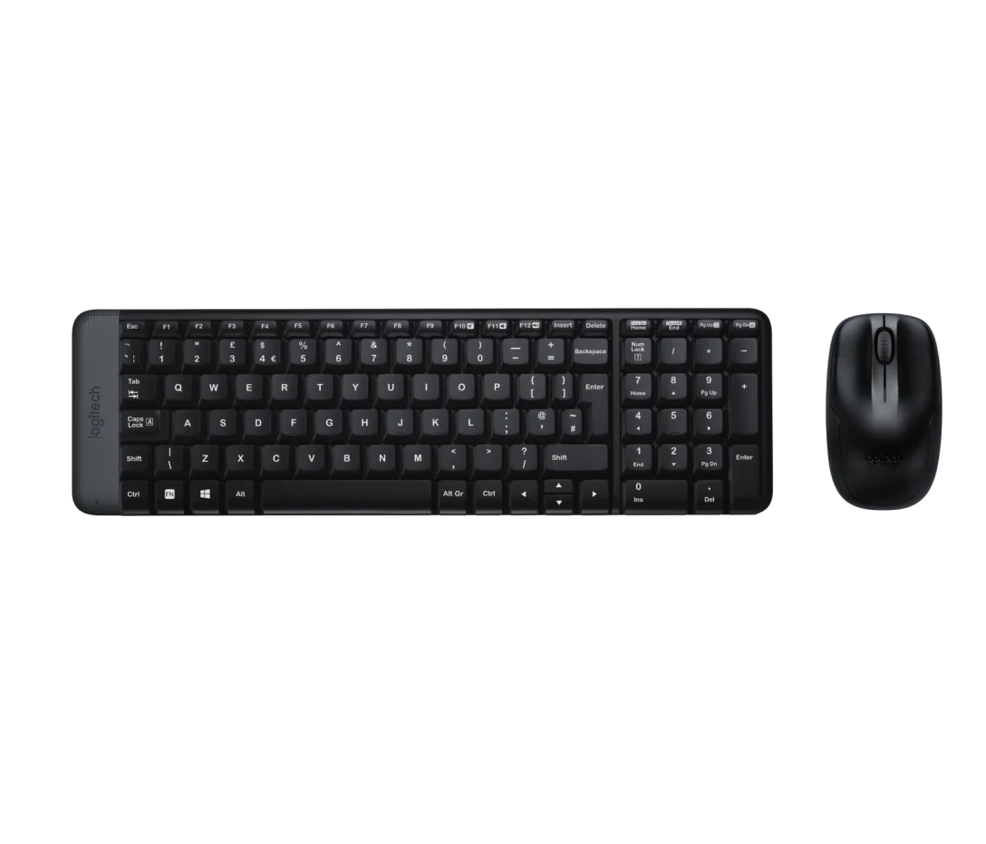 Logitech MK220 Wireless Slim Keyboard and Mouse Bundle Arabic English Black