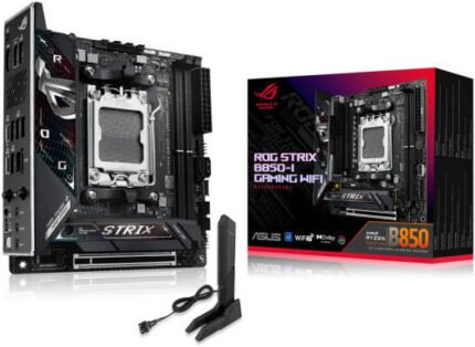 ROG STRIX B850-I Gaming WiFi Mini-ITX AM5 motherboard with DDR5 and PCIe 5.0