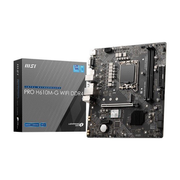 MSI PRO H610M-G DDR4 H610M Gaming Motherboard