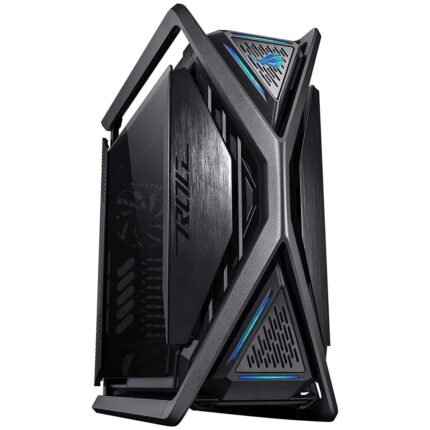 ROG Hyperion GR701 full tower black gaming case with tempered glass and 420mm radiator support