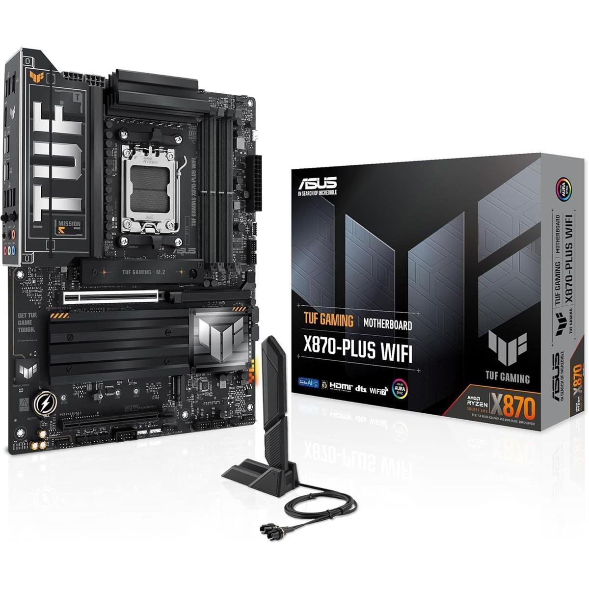 ASUS TUF Gaming X870-PLUS WiFi ATX motherboard with PCIe 5.0