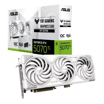 TUF RTX 5070 Ti 16GB BTF White gaming graphics card