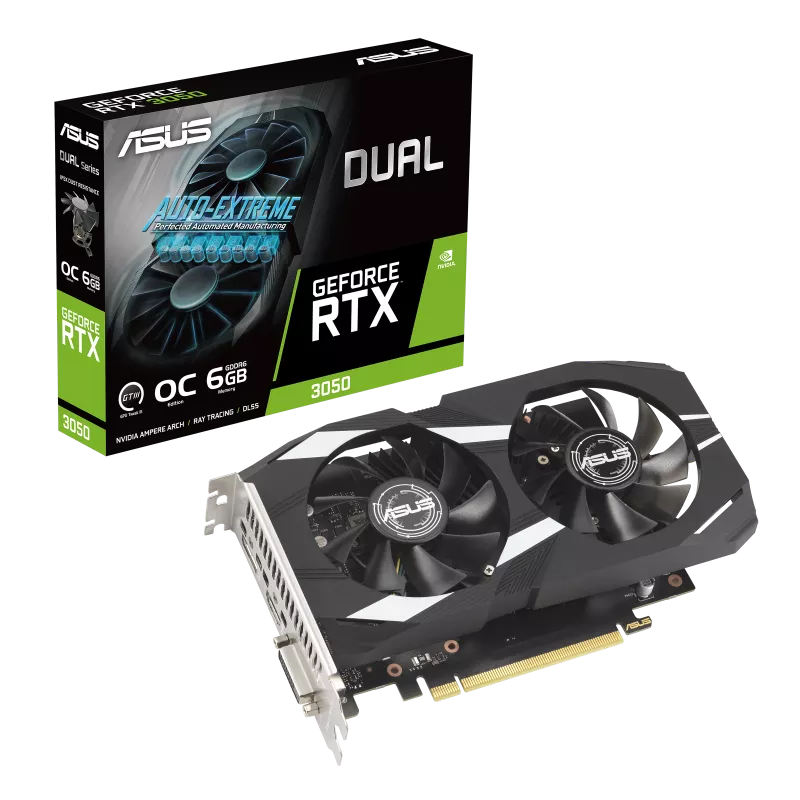 ASUS Dual RTX 3050 OC 6GB graphics card