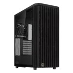 PROART PA401 PWM Black Gaming PC Case with Wood Accents and RGB Fans