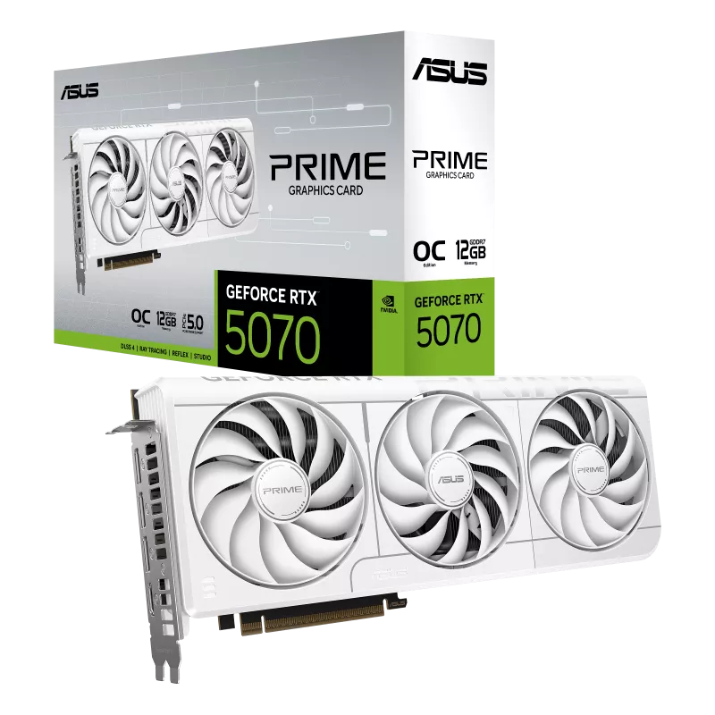 Prime RTX 5070 White 12GB OC gaming graphics card