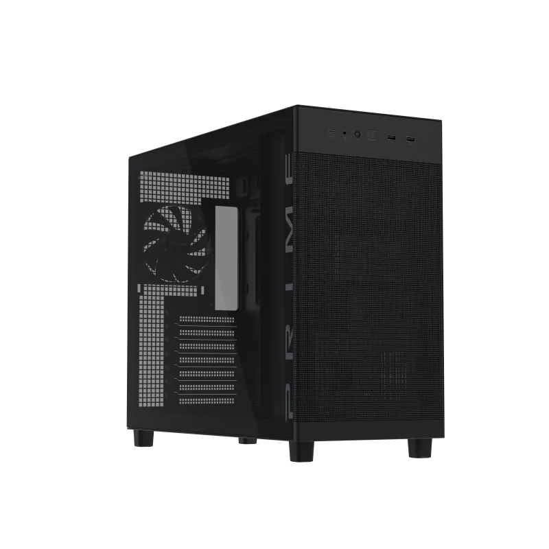 ASUS Prime AP303 TG Black ATX gaming case with tempered glass