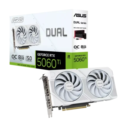 ASUS Dual RTX 5060 Ti 8GB White gaming graphics card