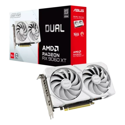 Dual RX 9060 XT 16GB White gaming graphics card