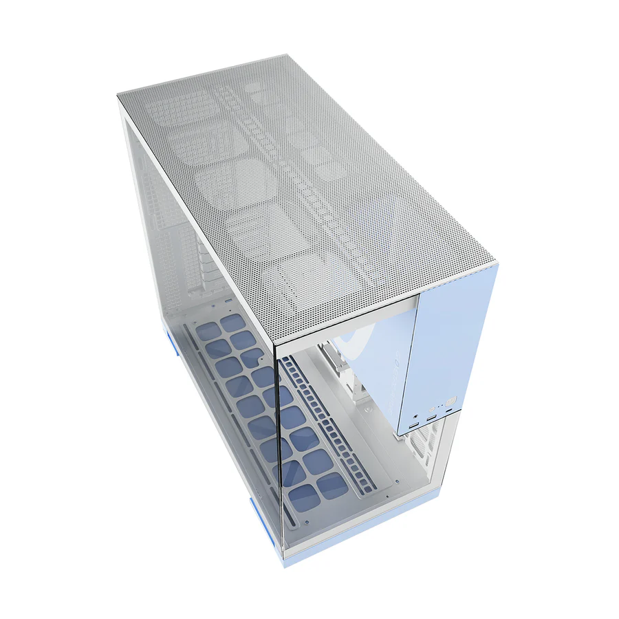 Geometric Future M5 White Blue Mid Tower Gaming Case - Image 4