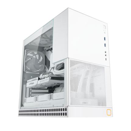 Geometric Future M4 King Arthur White Mid Tower Gaming PC Case