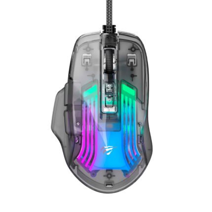MS1011SE transparent black gaming mouse RGB