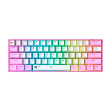 Purple white gaming keyboard ergonomic rgb