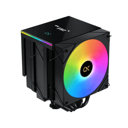 AK6 Dual Digital ARGB CPU Cooler with Dual PWM Fans Black