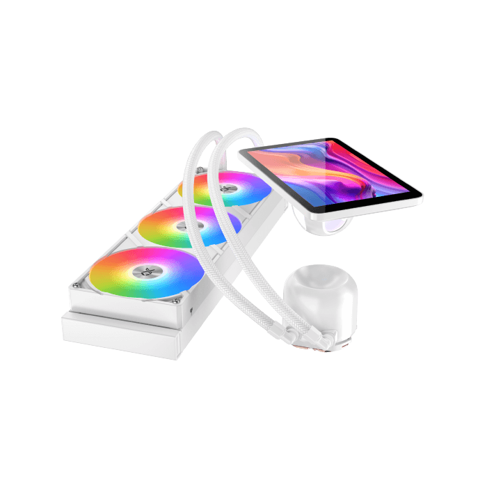 Connect Pro 360 Arctic AIO Liquid Cooler 7" LCD White - Image 2