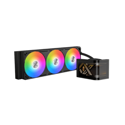 Connect Ultra 360 AIO liquid cooler with curved OLED pump head and ARGB fans