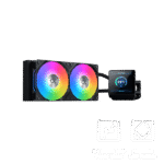 Connect 240 AIO liquid cooler with 3.4 inch LED display pump head and ARGB fans