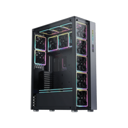 Elysium II super EATX gaming case with tempered glass and 16 ARGB fans