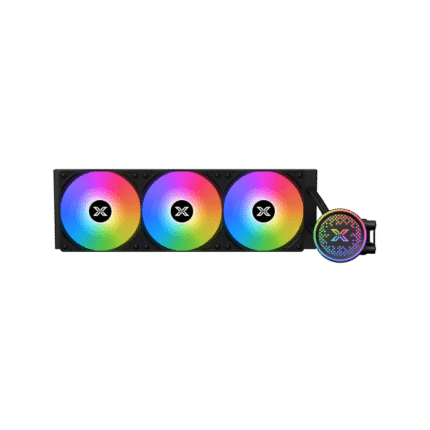 FENIX II 360 AIO liquid CPU cooler with infinity mirror pump head and triple ARGB fans