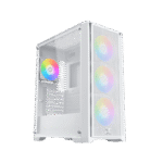 Gaming X II Arctic white EATX PC case with mesh front and ARGB fans