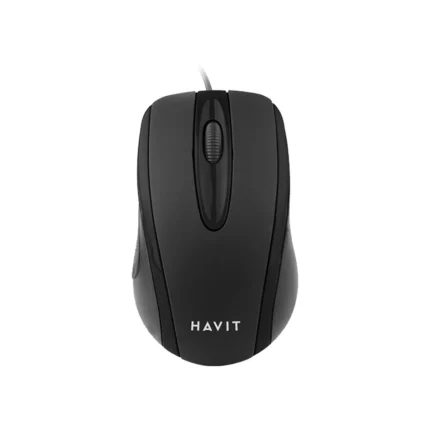 HV-MS753 USB wired mouse black optical