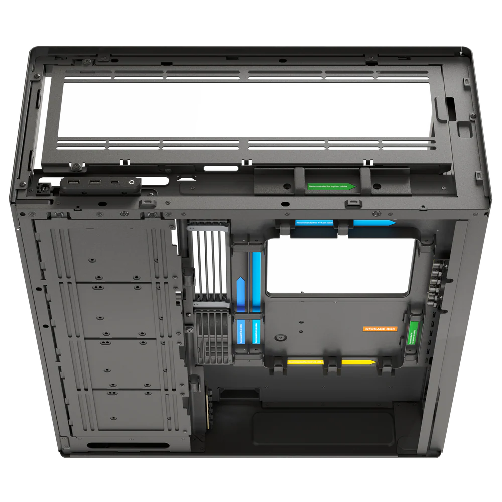 HVN HS420 Base mid tower PC case 420 Rad Black - Image 3