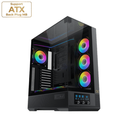 Vision Pro EATX Gaming Case Black Tempered Glass ARGB Fans