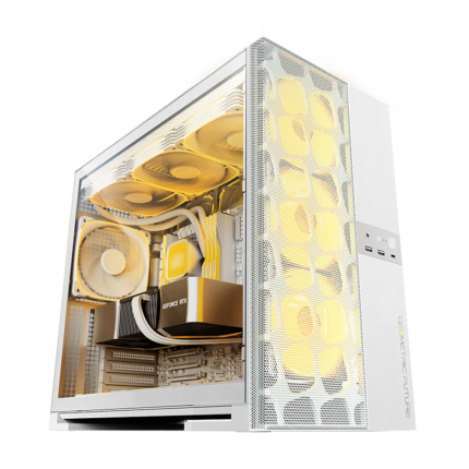 Geometric Future M5 White Mid Tower Gaming PC Case