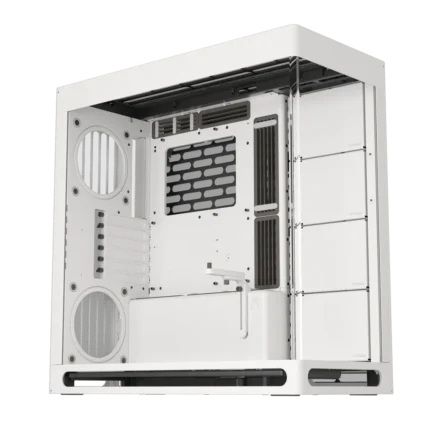 HVN HS420 Base white mid tower PC case 420mm radiator