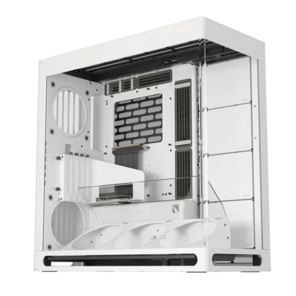 HVN HS420 VGPU mid tower PC case white 420mm radiator