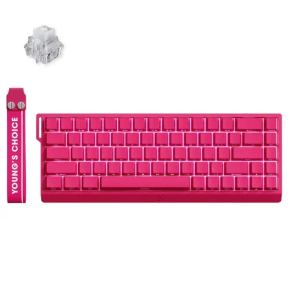 MC-Ace68-28 rose red ice rhino magnetic switch gaming keyboard